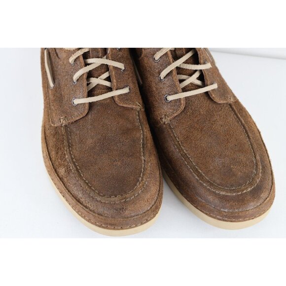 Ugg Boots Mens Size 14 Spell Out Vibram Suede Leather Ankle Chukkas Boots Brown main image 8